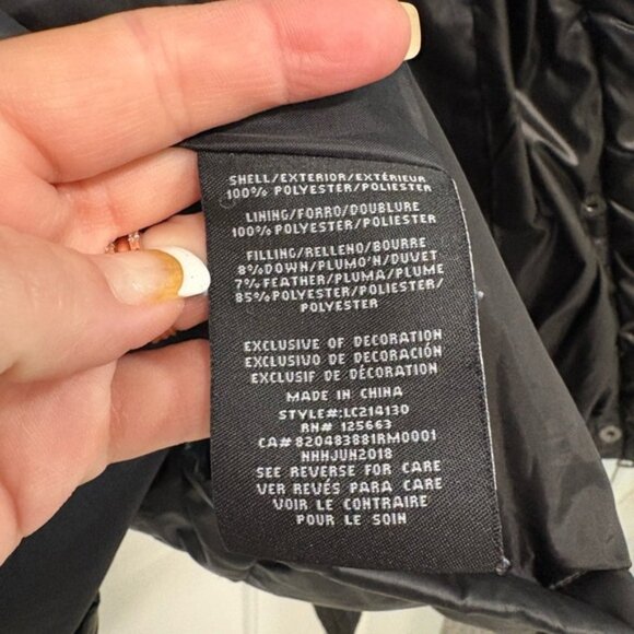 Big Chill Women’s Puffer Jacket Black 2XL Belted Full Zip Pockets Medium Length - Picture 9 of 15